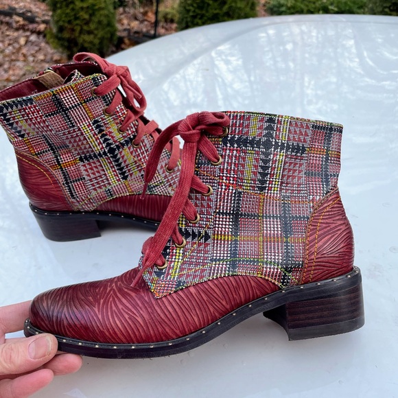 Spring Step L’artiste Mazoya red booties size 37 - Picture 1 of 15